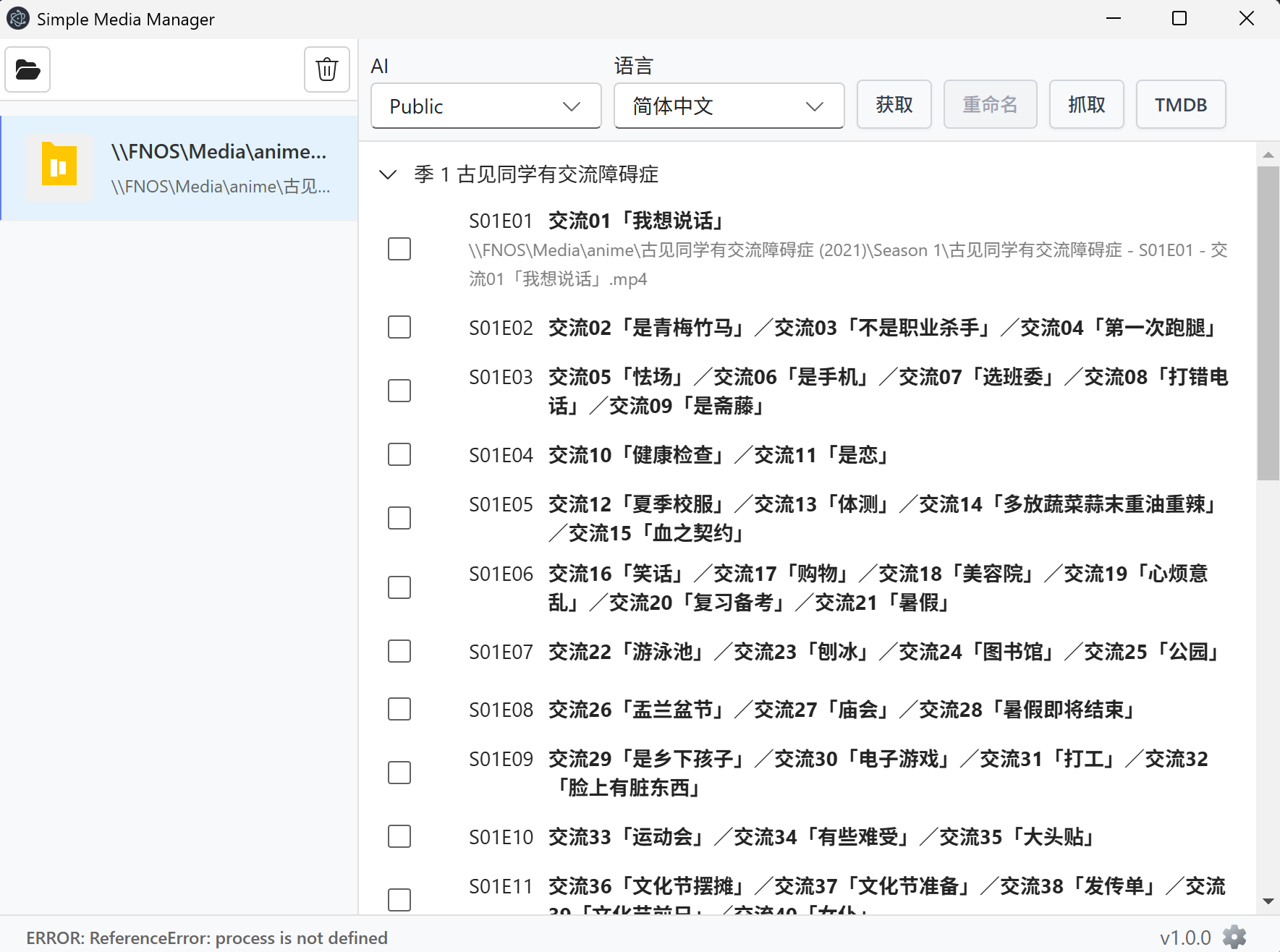 Simple Media Manager Screenshot